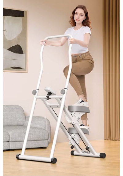 Robo Katlanabilir Dikey Tırmanma Egzersiz Aleti Yeni Versiyon Beyaz