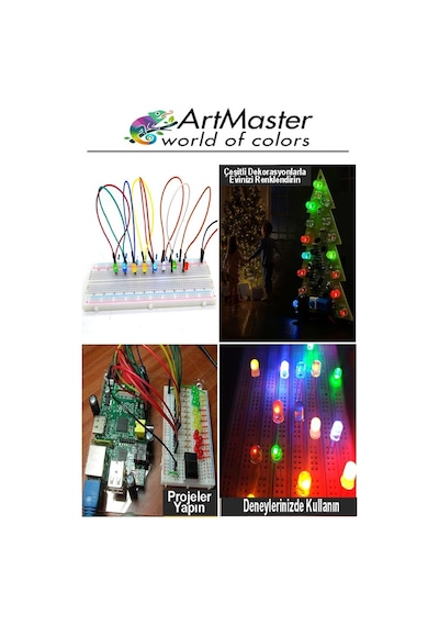 Mantar Led Lamba Diyot 30 Lu 1 Paket Karışık Renkli 4.8 Mm Led Lamba Mini Mantar Elektronik Aydınlatma Ampulü