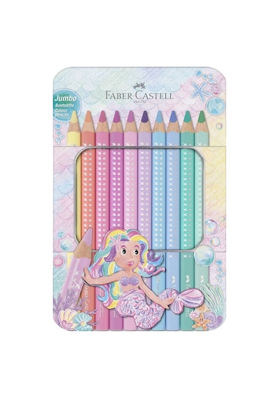 Faber-castell Boya Kalemi Sparkle Jumbo 10 Lu 5171210910000 Pembemsi Mavi