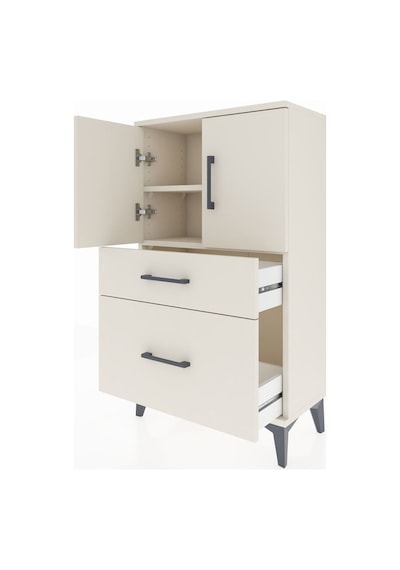 Arges Komodin 2 Raflı 2 Çekmeceli 2 Kapaklı 60x30x106 Aytaşı-aytaşı Aytası