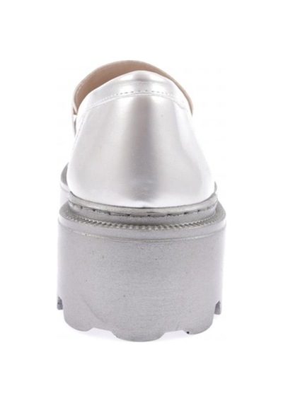 Dgn 1001 Kadin Kristal Taşli Aksesuarli Loafer Ayakkabi 1001-2231-R0626 Gümüş