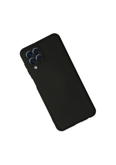 Samsung Galaxy M33 Kılıf Nano İçi Kadife Silikon - Siyah Düz Renkli