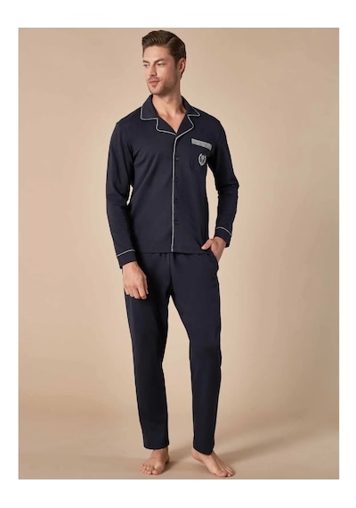 Feyza 5131 Uzun Kol Erkek Pijama Takımı Lacivert