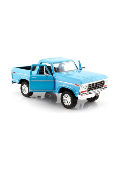 1978 Ford Bronco Hard Top 1:24 Ölçek Die-cast Metal Model Araba - Mavi/beyaz - Motor Max Çok Renkli