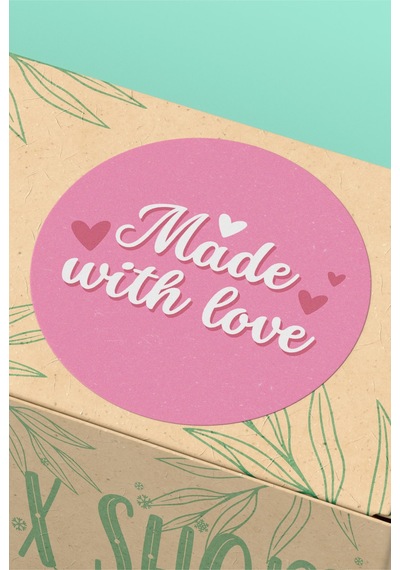 Made With Love Sevgiyle Hazırlandı Sticker 3x3cm St2405 Çok Renkli