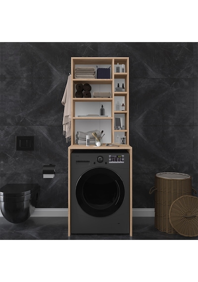 Asra Trend Çamaşır Makinesi Üstü Banyo Dolabı BD-03 %100 MDF Çok Amaçlı Düzenleyici Raf Sonoma Meşe Asra Trend Çamaşır Makinesi Üstü Banyo Dolabı BD-03 %100 MDF Çok Amaçlı Düzenleyici Raf Sonoma Meşe
