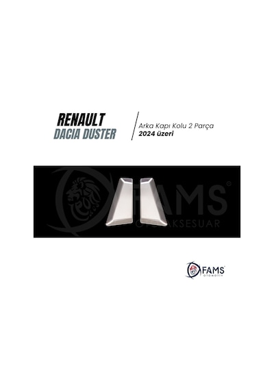 Renault Duster 2024 Üzeri Krom Arka Kapı Kolu 2 Kapı P. Çelik