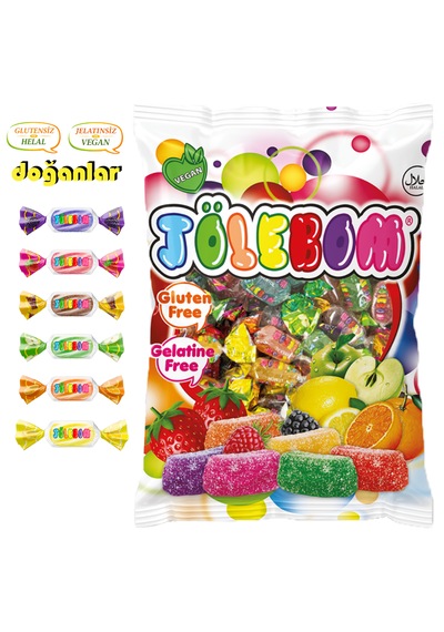 Jöle Şeker Jolebom Karışık 1 Kg. Jelatinsiz -gulutensiz-vegal-helal