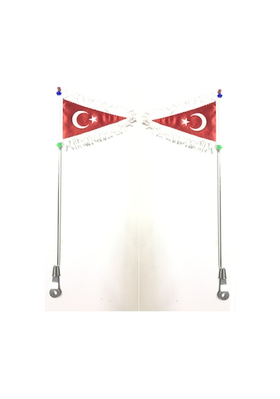2 Adet Bisiklet Bayrak Direği Dantelli Türk Bayrağı İle Kırmızı 2 Adet Bisiklet Bayrak Direği Dantelli Türk Bayrağı İle Kırmızı