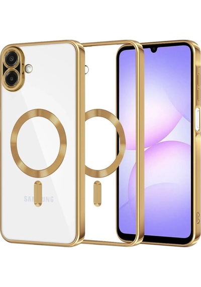 Samsung Uyumlu Galaxy A07 4g Kross Magneticsafe Kapak Altın