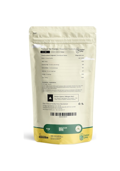Online Çiftçi Tuzsuz Kavrulmuş Yer Fıstığı 1 KG