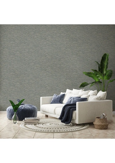 Muse Koleksiyonu 25106-4 Çok Renkli Yeşil Textile Dokulu Duvar Kağıdı 1.06x15.6m, 16.5m²