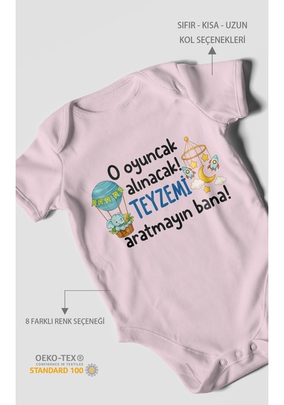 Morivokids Teyzeye Özel Kısa Kollu Bebek Body %100 Pamuk Zbn312-kk Bebe Pembe