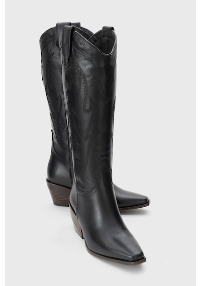Luvishoes Luvi Shoes Pietro Siyah Cilt Hakiki Deri Kadın Western Çizme Siyah Mat Luvishoes Luvi Shoes Pietro Siyah Cilt Hakiki Deri Kadın Western Çizme Siyah Mat
