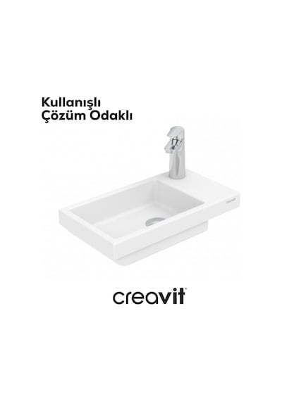 Creavit Elmas Lavabo 45 Cm Beyaz Tp025-00cb00e-0000