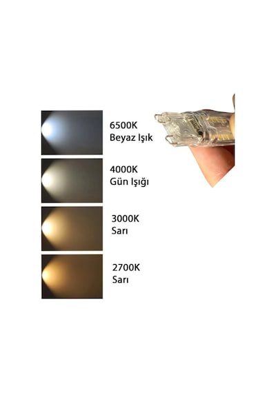 8 Adet Osaka 5w 6500k Beyaz Işık G9 Duylu Led Kapsül Ampul