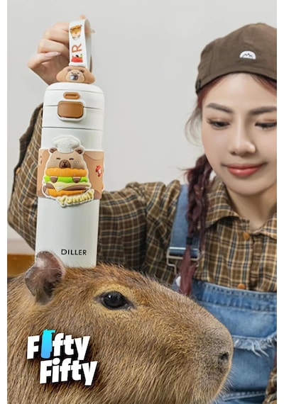 Dıller 480 Ml Tek Kapak Çift Kullanım Pipetli/pipetsiz Taşıma El Askılı Vacum Cup/çelik Termos Diğer
