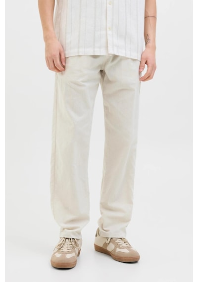 Jack & Jones Jpstkane Summer Linen Blend Erkek Jogger Keten Karışımlı Yazlık Pantolon Krem