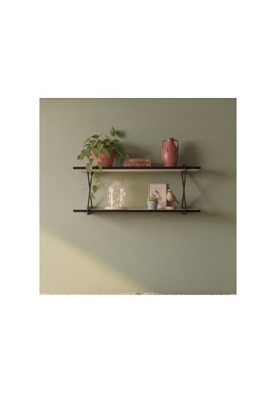 2'li Dekoratif Duvar Rafı Modern Tasarım, Kolay Montaj, 90x20 Cm - Beyaz - 917680274 Beyaz