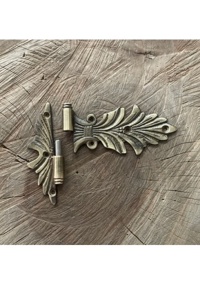 Antik Kuyruklu Menteşe Pirinç Ahşap Pencere Kapı Menteşesi 16cm Sol