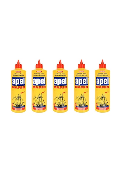 5 Adet Apel Marin Poliüretan Suya Dayanıklı Deniz Tutkalı 600 Ml