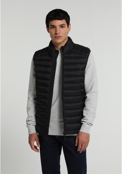 Colin's Colins Slim Fit Dik Yaka Fermuarlı Astarlı Erkek Siyah Yelek Cl1082936 Q1.v1 Blk