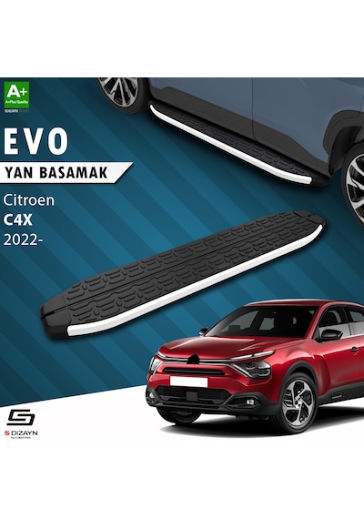S-dizayn Citroen C4 X Evo Aluminyum Yan Basamak 183 Cm 2022 Üzeri