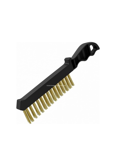 Kendo Tel Fırça, Pirinç Kaplı Çelik Tel, Pas Sökücü, Boya Temizleyici, Yüzey Hazırlık Fırçası, Plastik Saplı, 23 Cm