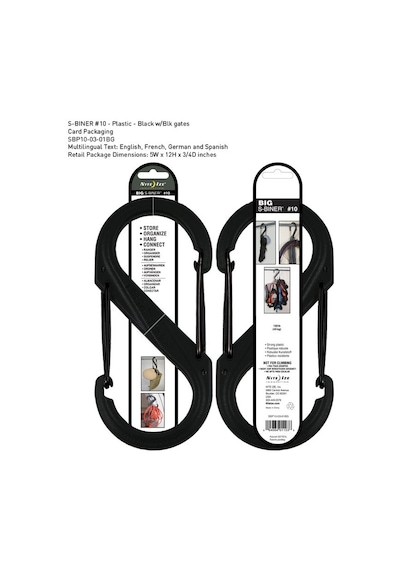 Nite-Ize S-Binner Plastik Size 10 Blk/Blk Gate Çok Renkli