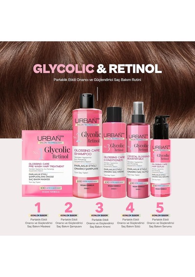 Urban Care Glycolic Retinol Parlaklık Etkili Onarıcı Saç Bakım Kremi-250ml-gloss