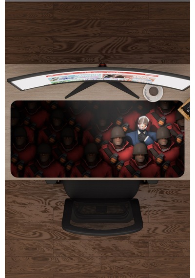 Team Fortress Kaymaz Dikişli Kauçuk Oyuncu Mousepad V3 - 90x40 Xxl Gaming Mouse Pad Fare Altlığı
