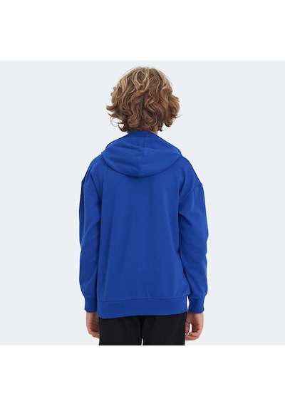 Slazenger LAYO Çocuk Kapüşonlu Saks Mavi Sweatshirt