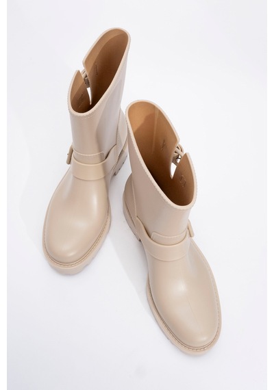 Luvishoes Luvi Shoes Zone Bej Kadın Yağmur Botu Bej
