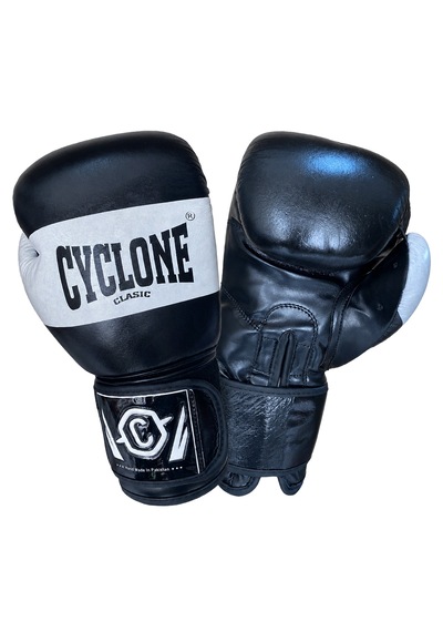 Cyclone Tiger Orijinal Deri Boks Ve Kick Boks Eldiveni Siyah