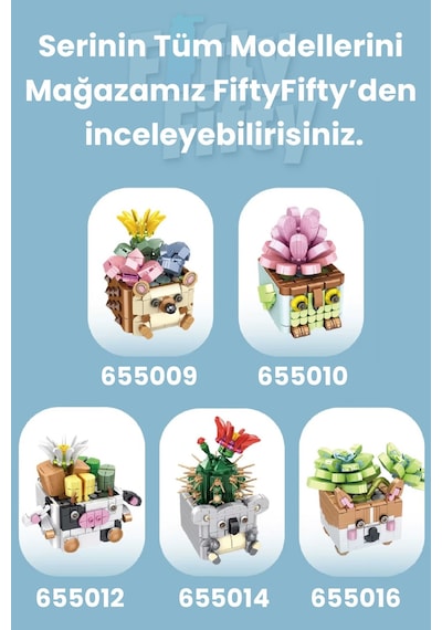 Panlos Mini Potted Plant Serisi Tilki Figürü 336 Parça Oyuncak Yapım Seti -ffp655016