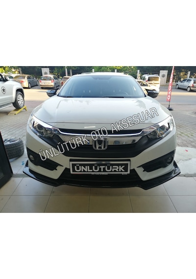 OtoÇizgi Honda Civic FC5 Tampon Ön Lip 3 Parça Piano Black OtoÇizgi
