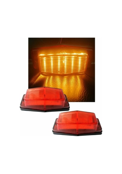 Ahmet Otomotiv 2 Adet Universal Sarı-turuncu Sinyal Ve Ön Panjur Lamba Ledli 12v-24v