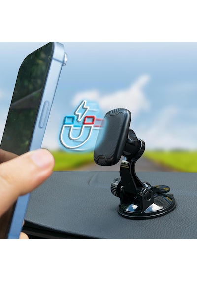 Automix Vantuzlu Manyetik Telefon Tutucu
