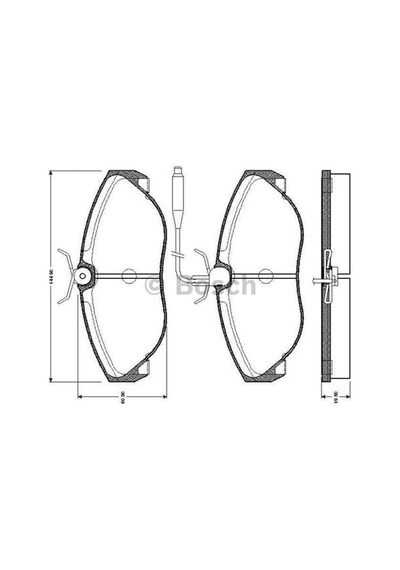 BOSCH 986495056 Fren Balatası Ön Fişli Ducato 94-01 / Trafic II 01- / Boxer 94-01 / Jumper 94-01 14Q