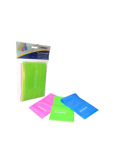3 Adet Hafif Orta Sert Direnç Yoga Spor Egzersiz Pilates Lastiği 1500x15x0,3 - 0,4 - 0,5 Mm Çok Renkli