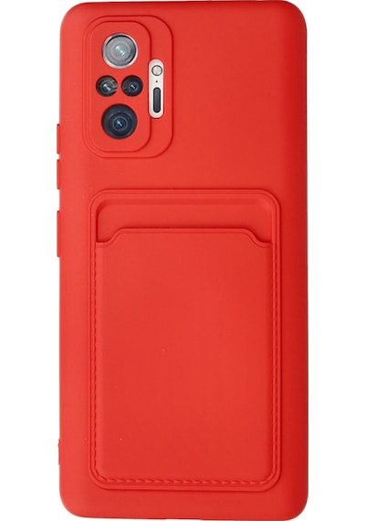 Note 10 Pro Kılıf Kelvin Kartvizitli Silikon - Kırmızı