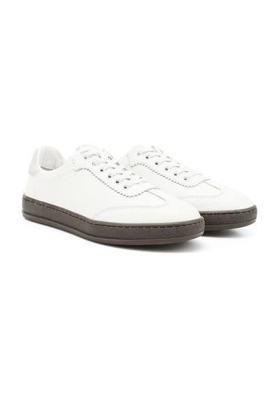 Gönderi(R) Gönderi R Beyaz Bağcıklı Hakiki Deri Sneaker Beyaz