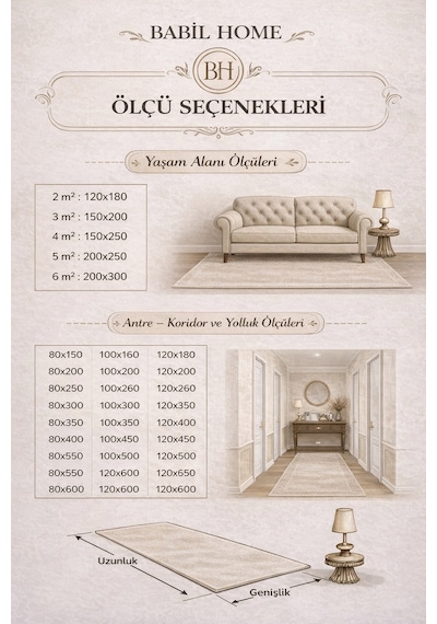 Salon Halısı 6011 Mavi Kaymaz Taban Yıkanabilir Leke Tutmaz Özel Ölçü Dekoratif Mavi - 843887391 Mavi