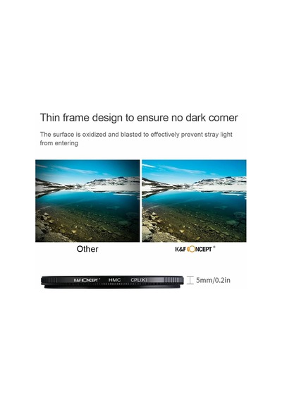 K&f Concept Nano-k Serıes 77mm Hmc-cpl Filtre Ultra İnce Çok Kaplamalı