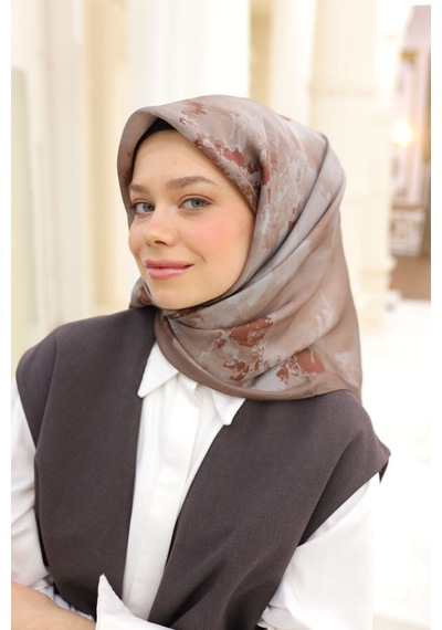Silk Home Shiny Eşarp 75002-53 Koyu Vizon, Kahverengi