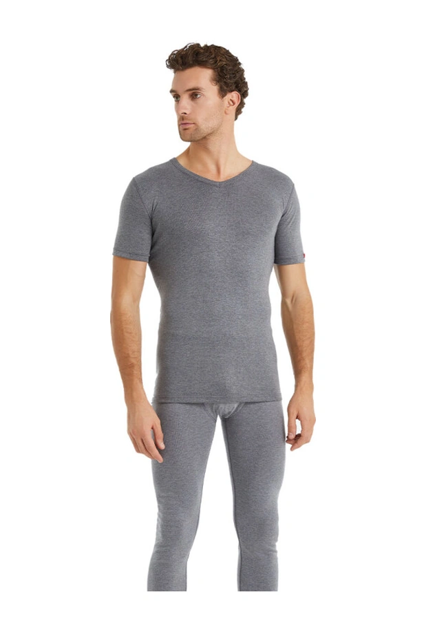 Blackspade Unisex Termal Tişört 2. Seviye 1263 - Gri Melanj