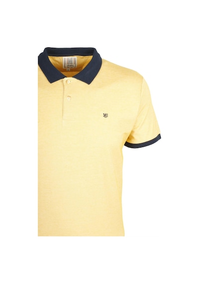 Erkek Sarı Slim Fit Polo Yaka %100 Pamuk T-shirt Jeans 1136-sarı Sarı
