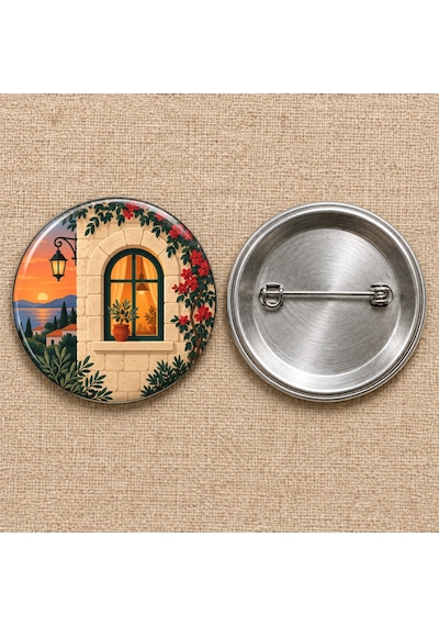 Fikart Evimin Işığı Filistin 58 Mm İğneli Rozet Çok Renkli