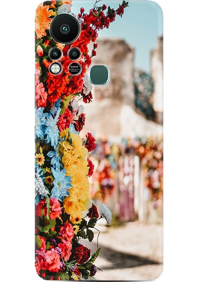 Infinix Hot 11S Kilif Silikon Desen Gerçek Çiçekler 1743 553296814