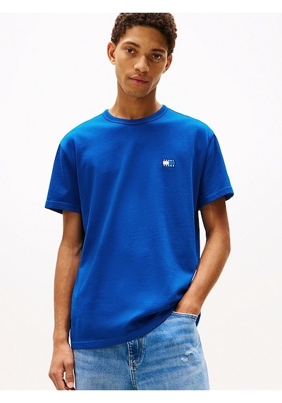 Tjm Reg Badge Tee Ext Erkek Mavi T-shirt - Dm0dm20322 Mavi